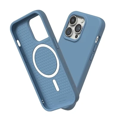 Abbildung von RhinoShield Case kompatibel mit [iPhone 14 Pro] SolidSuit MagSafe Stoßdämpfende &amp; schlanke Schutzhülle Premium Finish 3.5 Meter Fallschutz Türkisblau