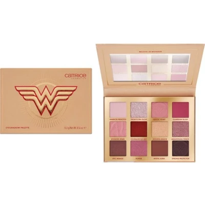 Abbildung von Catrice Wonder Woman Eyeshadow Palette, Lidschatten, Nr. 020, 12 Farben, hochpigmentiert, intensiv, schimmernd, farbintensiv, vegan, Nanopartikel frei, ohne Parabene, glutenfrei, 1er Pack (15.5g)