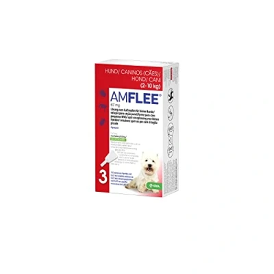 Abbildung von Amflee 67 mg Spot on Lsg.f.kleine Hunde 2 10kg 3 St