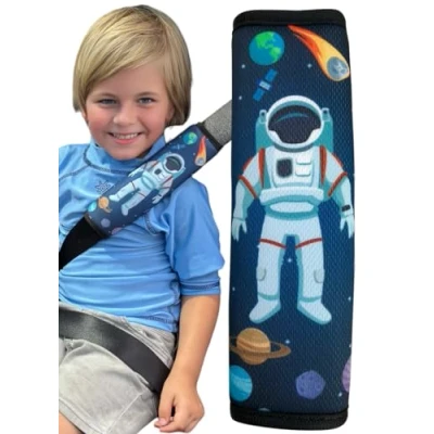 Abbildung von Nackenstützkissen HECKBO Auto Gurtschoner Astronaut Design 1er Pack,