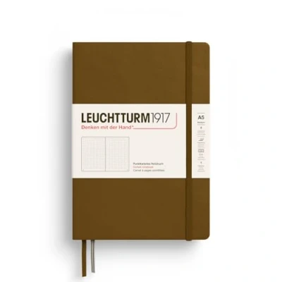 Abbildung von LEUCHTTURM1917 372197 Notizbuch Medium A5, Hardcover Schreibbuch, 251 nummerierte Seiten, Spice Brown, dotted