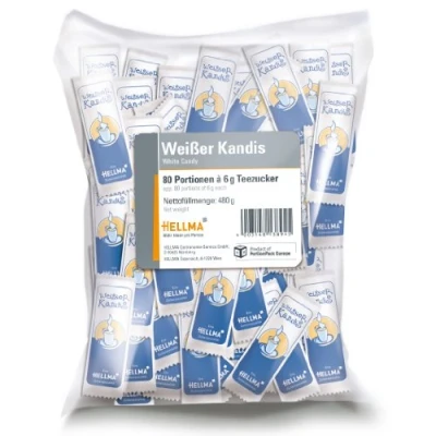 Abbildung von Hellma Weißer Kandis Beutel à Zucker, 480 gramm (80 Stück)