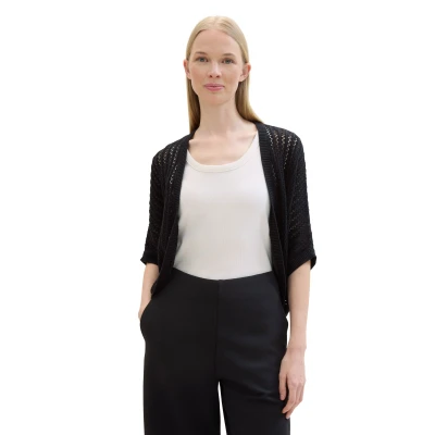 Abbildung von TOM Tailor Strickjacke, Damen, Größe: XXL, Deep black