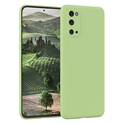 Abbildung von EAZY Case Silikonhülle für Samsung Galaxy S20 Hülle Silikon Grün weich stoßfeste Handyhülle Schutzhülle mit Kameraschutz Dünn Premium Schutz Cover TPU Phone Bumper in Pastellgrün