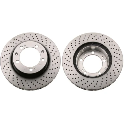 Abbildung von TRW DF6467S Bremsscheibe 303,7 32 5 130 gelocht/innenbel. lackiert PORSCHE: 911 Coupe, Targa, Cabrio