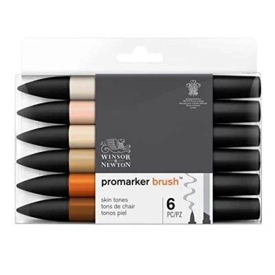 Abbildung von Winsor &amp; Newton Brush marker set 6pcs Hautfarben
