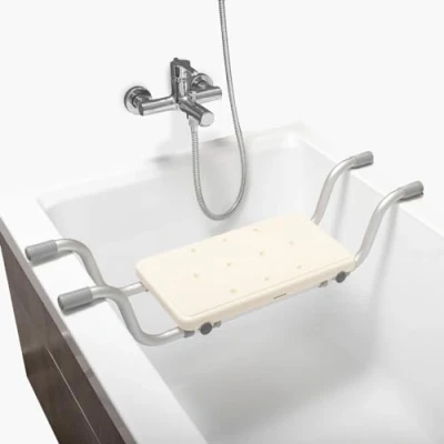 Abbildung von InnovaGoods® 2 in 1 Duschhocker, Rutschfester ausziehbarer Duschhocker mit Positionen, Duschstuhl für ältere Menschen, fester Griff, Inklusive Befestigungsmaterial.