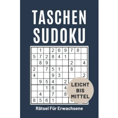 Abbildung von Taschen Sudoku Leicht bis Mittel Rätsel für Erwachsene: 120 Sudokus inkl. Lösungen kleine Geschenke männer frauen Rentner zu weihnachten