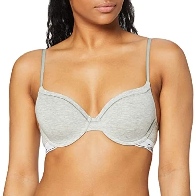 Abbildung von Calvin Klein Underwear Modern Tshirt BH, Damen, Größe: 80D, Grey heather