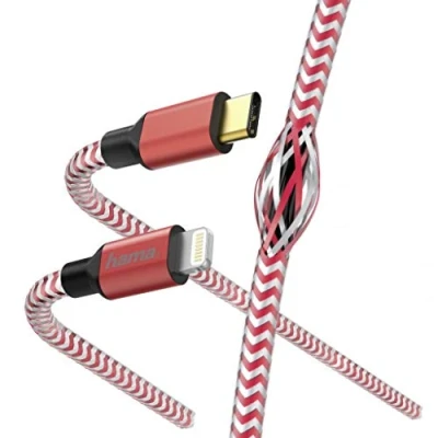 Abbildung von Hama Reflektierendes Schnelllade /Datenkabel, USB C Lightning, 1,5 m, Rot