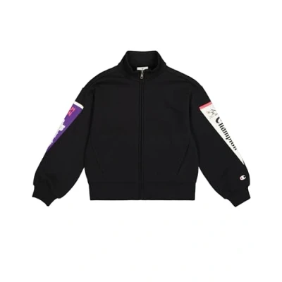 Abbildung von Champion Mädchen Legacy Graphic Shop G (405024) Ultra Light Soft Compact Powerblend Fleece Full Zip Hoodie, Schwarz (KK001), 7 8 Years
