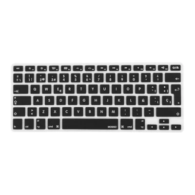 Abbildung von MOSISO EU/UK Tastaturschutz Kompatibel mit MacBook Air 13 Zoll A1466 A1369 2010 2017 &amp; Pro 13/15 (mit/ohne Retina Display, 2015 oder älterer Version), Schwarz