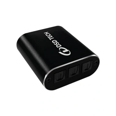 Abbildung von DSD TECH SH AC01A 2 IN 3 OUT Optischer Audio Splitter Unterstützung SPDIF Koaxialeingang