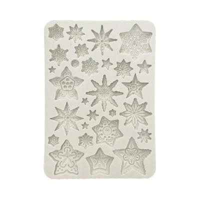Abbildung von Stamperia Silicone Mould A5 for Scrapbooking, Albums, Bullet Journals and More, Stars, Non Stick, Suitable Air Dry Clay Perfect Crafts Gifting (Gear up Christmas)