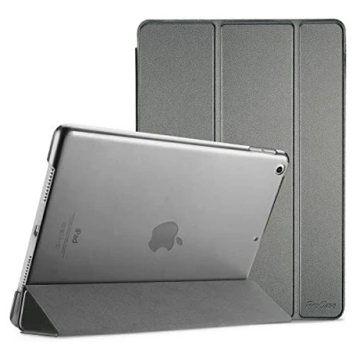 Abbildung von ProCase Hülle für iPad 9./8./7. Generation 10,2 Zoll 2021 2020 2019, Schutzhülle Smart Case Cover Kompatibel mit 9/8/7 MetallischGrau