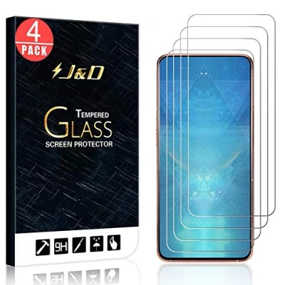 Abbildung von J&amp;D Kompatibel für Galaxy A80 Gehärtetes Glas Schutzfolie, 4 Pack Vorgespanntes Nicht Ganze Deckung Displayschutz Samsung Displayschutzfolie