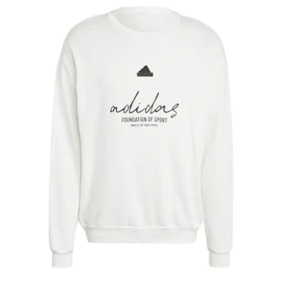 Abbildung von adidas Herren Sweatshirt aus französischem Frottee, Größe XL, gebrochenes Weiß, beige, XL