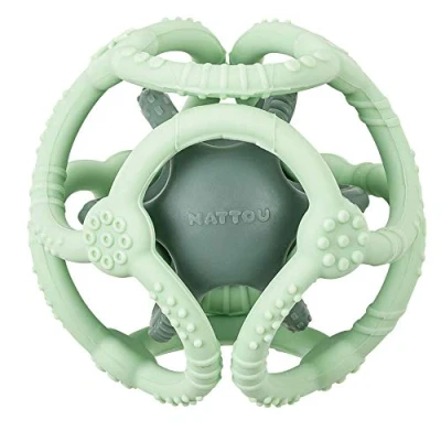 Abbildung von Nattou Soft Silicone Aktivitätsball,Grün, Babyspielzeug