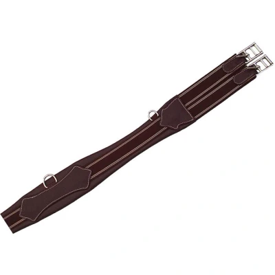 Abbildung von Horka Sattelgurt Leder braun/silber 120cm