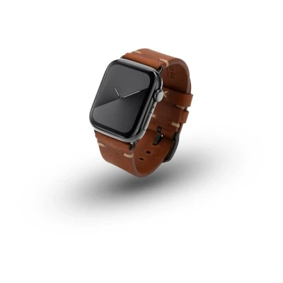 Abbildung von JT Berlin Watchband Alex II Vintage Apple Watch Ultra/42/44/45mm braun Edelstahl schwarz M 10831