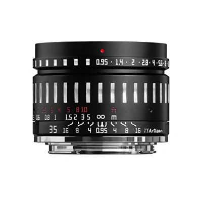 Abbildung von TTArtisan 35 mm F0,95 APS C große Blende manueller Fokus spiegellose Kameras Objektiv für Fuji X Mount kompatibel mit A10 A20 A3 A5