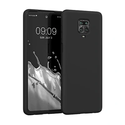 Abbildung von kwmobile Hülle kompatibel mit Xiaomi Redmi Note 9S / 9 Pro Max gummierte TPU Silikon Handyhülle Schutzhülle für kabelloses Laden Case in Schwarz