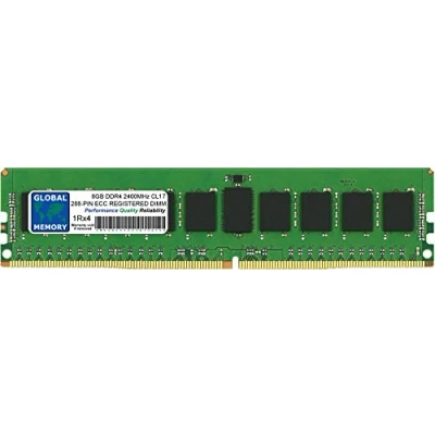 Abbildung von GLOBAL MEMORY 8 GB DDR4 2400 MHz PC419200 288 pin, ECC Registered DIMM (RDIMM) Arbeitsspeicher für Servers/WORKSTATIONS/MAINBOARDS (1 Rank Chipkill,)