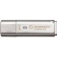 Abbildung von Kingston IronKey Locker+ 50 USB Stick XTS AES Verschlüsselung für Datenschutz mit automatischer USBtoCloud Sicherung IKLP50/32GB