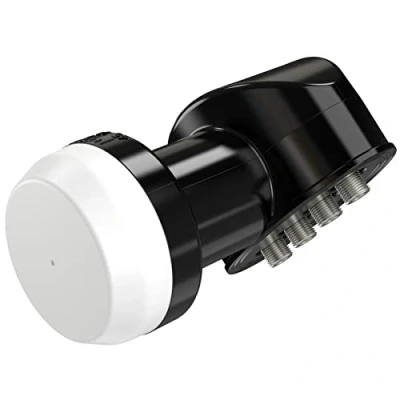 Abbildung von SLx Quad LNB 4fach für Multischalter, Sat Quattro LNB, Wetterschutz, Kompatibel mit HD, 4K, UHD, Full 4 Teilnehmer