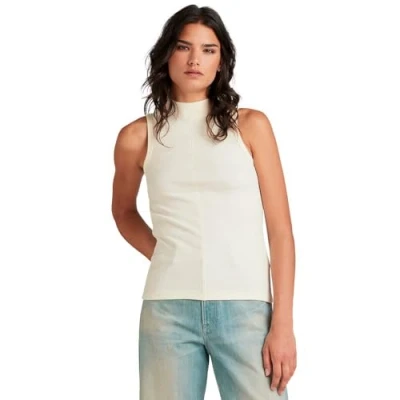 Abbildung von G Star OPEN MOCK Top, Damen, Größe: 32, Antique white