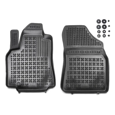 Abbildung von REZAW PLAST 201212P Fußmattensatz Gummi vorne 2 schwarz Maßgefertigt CITROËN: Berlingo II Kastenwagen, II, PEUGEOT: Partner Tepee
