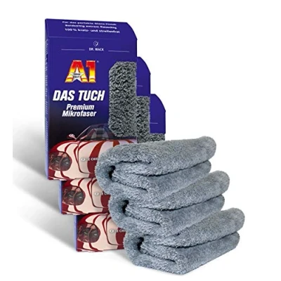 Abbildung von ILODA 3X Dr. Wack A1 DAS Tuch Premium Mikrofaser, Mikrofasertuch für Autopflege, Profi Microfasertuch Auto, Mikrofasertücher Autolack EIN kratzfreies Polieren