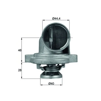 Abbildung von MAHLE ORIGINAL TI 23 80 Kühlwasserthermostat mit Dichtung MERCEDES BENZ: Vito Bus, V Klasse, Kastenwagen