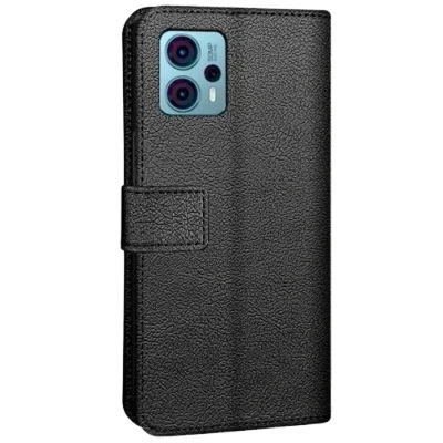 Abbildung von Just in Case Pu Leder Book Hülle Schwarz Motorola Moto G13