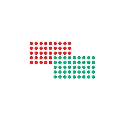 Abbildung von FRANKEN Moderationsklebepunkte, Kreis, 19 mm, rot und grün, 520 Stück je Farbe, UMZ P19/12