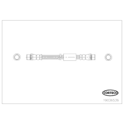 Abbildung von CORTECO 19036536 Bremsschläuche Hinterachse 355 FIAT: Scudo II, II Kastenwagen