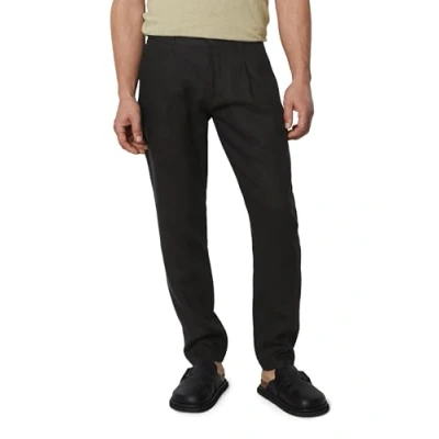 Abbildung von Marc OߴPolo Herren Leinenhose mit elastischem Bund lang, Schwarz (Black), W33/L34