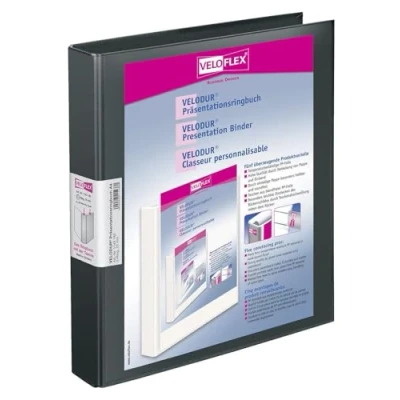 Abbildung von VELOFLEX Präsentationsringbücher 2 Ringe DIN A4 4 cm schwarz