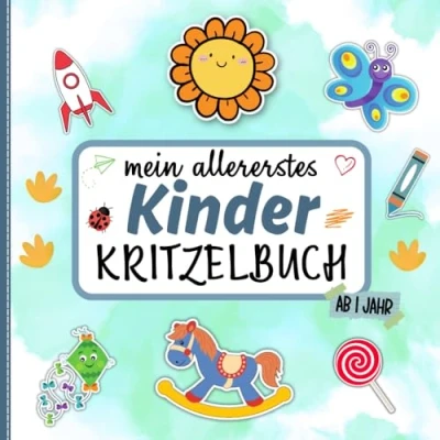 Abbildung von Mein erstes Kritzelbuch ab 1 Jahr Liebevoll gestaltetes Malbuch für Kleinkinder: 50 süße Motive zum kreativen Kritzeln und Ausmalen Jungen Mädchen (Meine allerersten Kritzelbücher, Band 1)