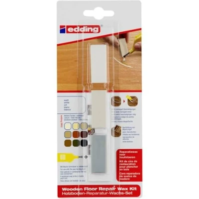 Abbildung von edding Marker 8902 Holzboden Reparatur Wachs Set weiß (3er Blister)