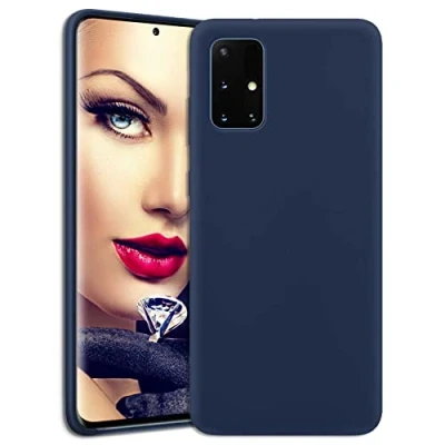 Abbildung von mtb more energy® Soft Silikon Hülle für Motorola Moto G73 5G dunkelblau Satin Touch Liquid Silicon Case Handyhülle Cover
