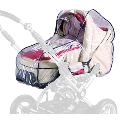 Abbildung von sunnybaby 13195 Universal Regenverdeck, Regenschutz für Kinderwagen, Babywanne, Soft Tragetasche Kontaktfenster f. optimale Luftzirkulation glasklar schadstofffrei Qualität: MADE in GERMANY