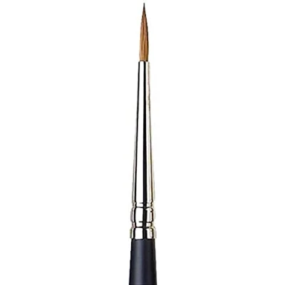 Abbildung von Winsor &amp; Newton 5067001 Professional Sable Aquarell Pinsel aus Kolinski Marderhaar für ausgezeichnete Farbtragekapazität, Sprungkraft, Punktgenauigkeit Rund Nr. 1 1,5 mm kurzer Stiel