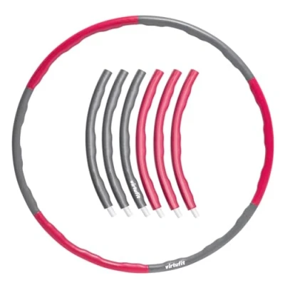 Abbildung von Fitness Hula Hoop Reifen 100 cm 1.5 kg Rosa/Grau