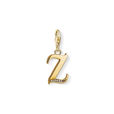 Abbildung von Thomas Sabo Damen Charm Anhänger Y Buchstabe Gold Club 925 Sterling Silber 1631 414 39