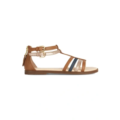 Abbildung von Geox JR Karly Riemensandalette für Kinder, Größe: 35, Cognac/avio Schuhe