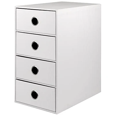 Abbildung von Rössler Papier 1524452094 S.O.H.O. 4er Schubladenbox für DIN A5, mit Griffloch, special edition white, 250 x 175 320 mm, 1 Stück
