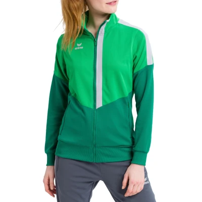 Abbildung von Erima Damen Squad Worker Jacke, fern Green/smaragd/Silver Grey, 42