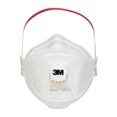 Abbildung von 3M Aura 9332+, FFP3 Atemschutz Maske mit Ventil, für Dämmstoffe und Hartholz , Maske, 5 Stück