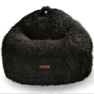 Abbildung von Green Bean Sitzsack in Felloptik mit Füllmaterial (EPS Perlen) (in 3 Farbe, Indoor geeignet Bag Bodenkissen), Sitzkissen Sitzpuff Sitzsessel Bodenkissen Lounge